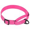 nylon dog collar with reflctive stripes , durable dog collar for small medium large dog