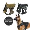 adjustable tactical dog harness for training hiking