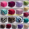 Solid printed flannel blanket polyester blanket