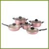 aluminum non stick coating cookware set Wok fry pan saucepot with lid