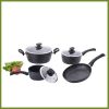 aluminum non stick coating cookware set Wok fry pan saucepot with lid