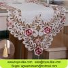 Handmade Cutwork Jacquard Embroidered Fabric Rectangle Dining Tablecloths Beige