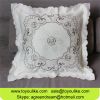 Handmade Cutwork Embroidered Polyester Dining Tablecloths Chair Cover Set