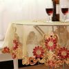 Handmade Cutout Double Embroidered Organdy Dining Tablecloth Set