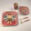  New material disposable bamboo fiber kids dinnerware sets 