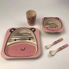  New material disposable bamboo fiber kids dinnerware sets 