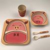  New material disposable bamboo fiber kids dinnerware sets 