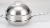 Stainless Steel Wok Pan Masterclass Premium Kitchenware Non Stick Cookware 