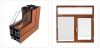 Customized Wood Grain Aluminum Casement Window