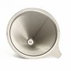 Pour Over Coffee Cone Dripper, Reusable Stainless Steel Double Mesh Coffee Filter with Removable Cup Stand.