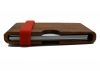 Slim Front Pocket Wood Wallet with Color Silicone Band