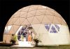 Saudi Arabia 8 Meter Diameter Geodesic Dome Grow Tent With Transparent Roof 