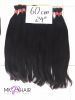 bulk double drawn hair - wavy 60cm 