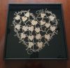 Valentine's Day Heart Print Frame Glass Cover hanging wall frame art