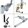 High quality double hole commercial pre-rinse kitchen faucet with pull out spray