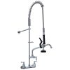 High quality double hole commercial pre-rinse kitchen faucet with pull out spray