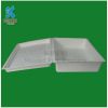 Recyclable material products with bagasse pulp molded apparel packaging boxes