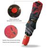 RST oil painting art woman umbrella folding brand quality 9Ribs windpr