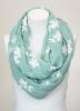 Soft Floral Print Infinity Loop Circle Scarf China Factory