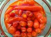 Pickled hot chili in jar