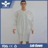 PP non-woven lab coat, disposable hospital lab coat with knitted cuff