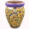 Hot Sale Hand Painting Blue Color Large Mosaic Flower Pots Planters