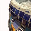 Hot Sale Hand Painting Blue Color Large Mosaic Flower Pots Planters