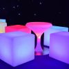 led cube stool square ottoman