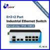 10/100/1000Mbps 8 port industrial poe switch 2 gigabit Ethernet port combo with 2 gigabit sfp port