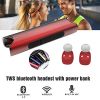 IPX7 waterproof dustproof bluetooth 4.2 true wireless stereo mini earbuds with charging case