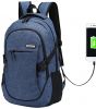  Laptop Backpack, Business Lightweight Nylon Water Resistant Multipurpose Shoulder Notebook Backpack with USB Charging Port Fits Under 17 Inch Laptop and Notebook