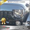 7inch 75W auto led headlight High Low Beam LED Motorcycle Headlight Offroad Driving headlamp for 4x4 jeep Wrangler CJ JK TJ