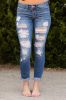 Women ripped jeans best denim blue jeans