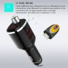 3 in 1 bluetooth carkit 2 USB car charger bluetooth 4.0 with FM transmitter , handsfree calling, multi-function car charger support TF card