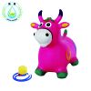 RUNSEN Jumping Horse Thickening Inflatable Toys Outdoor Riding Fitness Wooden Horse Toy Jumping Bull Deer Animal Jumping Animal Yellow Jumping Deer