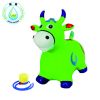 RUNSEN Jumping Horse Thickening Inflatable Toys Outdoor Riding Fitness Wooden Horse Toy Jumping Bull Deer Animal Jumping Animal Yellow Jumping Deer