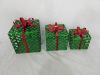 Set of 3 metal cutout Holiday Gift Boxes (S/M/L 3 Sizes for one set)