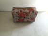 PVC cosmetic bag with vintage floral pattern