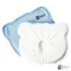 Orthopedic Flat Head Baby Pillow w 2 Removable Covers Toddler Care Cushion Blue