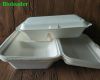 Biodegradable Sugarcane Bagasse Box Clamshell--8&quot; x 6&quot; 2-C Hinged Container