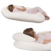 Contoured Total Body Pillow Pregnancy Maternity Comfort Pregnant Mom Sleep White