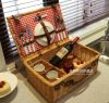 6 person picnic basket food wicker picnic basket