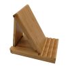 Yisen Handcrafted Natural Bamboo Universal Foldable Multi-angle Holder stand for Cell phone or tablet