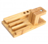 Bamboo Wood Charge Dock Holder Station for Apple Watch/iPhone/Smartphone/iPhone iPad/Smartphones/Tablets