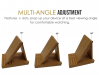 Yisen Handcrafted Natural Bamboo Universal Foldable Multi-angle Holder stand for Cell phone or tablet