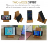 Yisen Handcrafted Natural Bamboo Universal Foldable Multi-angle Holder stand for Cell phone or tablet