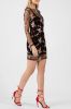 âEmbroidered Floral Mesh Bodycon Dress