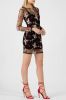 âEmbroidered Floral Mesh Bodycon Dress