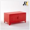 Living room furniture Red white Pink black grey Modern Metal two doors steel TV Stands cabinet 