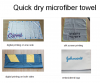 Quick dry microfiber towel for beach, sports, gym